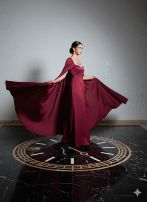 Imperial Rose Cape Gown